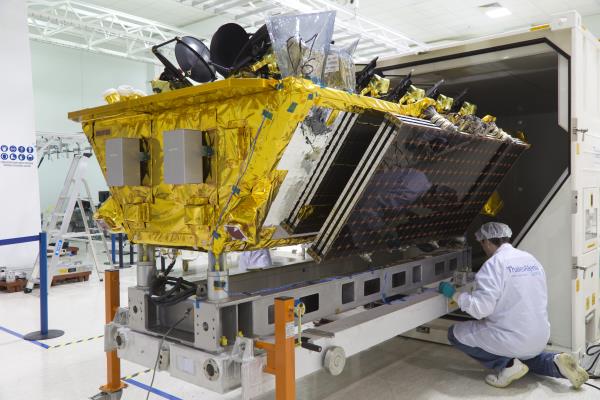 The four O3b satellites were built by Thales Alenia Space. PHOTO: BUSINESS WIRE